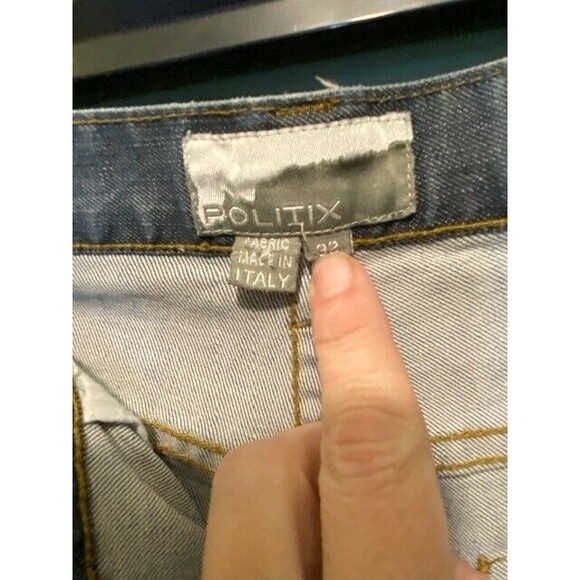 Politix Men's 5-Pocket Denim Boot-Cut Jeans Mid-Rise Stretch Blue Size 32x33 - Picture 8 of 8